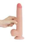 Ultra realistyczne dildo z przyssawką  i funkcją ruchomej skórki- 22 cm