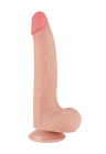 Ultra realistyczne dildo z przyssawką  i funkcją ruchomej skórki- 20 cm