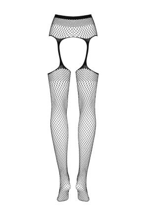 Figlarne garter stockings z szerokimi oczkami