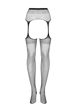 Figlarne garter stockings z szerokimi oczkami