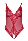 Ogniste, uwodzicielskie body z czerwonej koronki - Plus Size