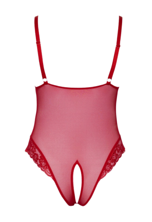 Ogniste, uwodzicielskie body z czerwonej koronki - Plus Size
