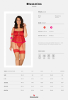 Czerwony gorset z koronką w rozmiarze plus size