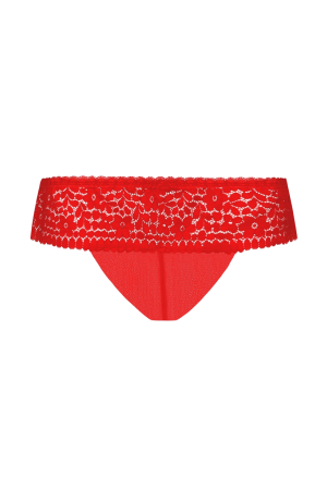 Czerwone figi z koronki w rozmiarze plus size