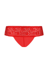 Czerwone figi z koronki w rozmiarze plus size