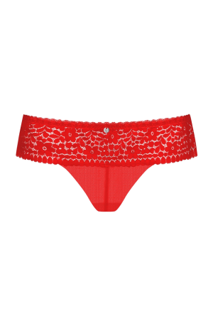 Czerwone figi z koronki w rozmiarze plus size