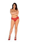 Czerwone figi z koronki w rozmiarze plus size