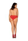 Czerwone figi z koronki w rozmiarze plus size