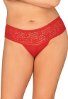 Czerwone figi z koronki w rozmiarze plus size