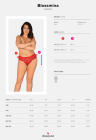 Czerwone figi z koronki w rozmiarze plus size