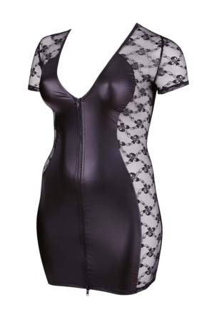 Ponętna sukienka z koronką oraz suwakiem - Plus Size