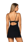 Kobieca babydoll z różaną koronką