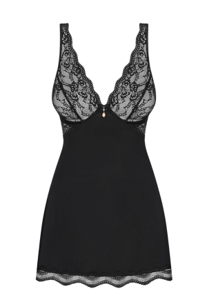 Kobieca babydoll z różaną koronką
