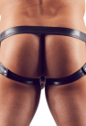 Elastyczny jockstrap z pasków z metalowym pierścieniem