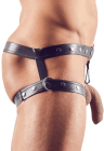 Elastyczny jockstrap z pasków z metalowym pierścieniem