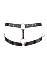 Elastyczny jockstrap z pasków z metalowym pierścieniem