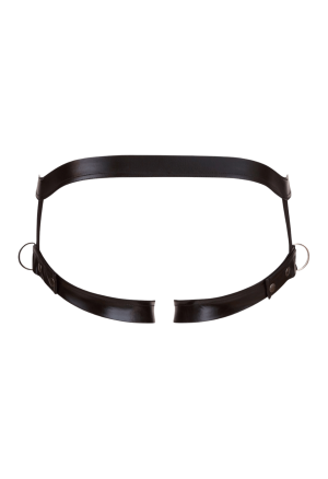 Elastyczny jockstrap z pasków z metalowym pierścieniem