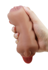 Masturbator z podwójnym kanałem do zróżnicowanej stymulacji
