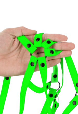 Niesamowity, świecący w ciemności harness na całe ciało