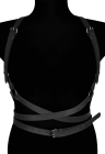 Eleganckie, skórzane szelki - harness kolor czarny