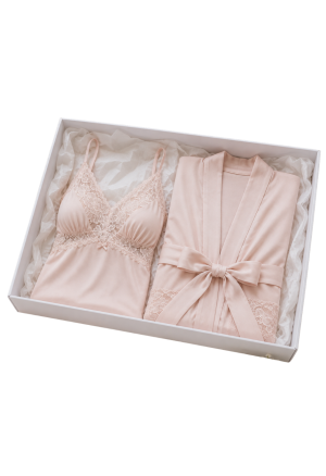 Zestaw Panny Młodej Bride Essence - Koszulka i szlafrok