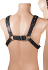 Klasyczny harness z prawdziwej skóry, czarny
