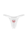 Stringi z kolekcji ślubnej – otwarte stringi z haftem „Naughty Bride”