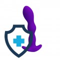 Wibrujący korek analny, masażer prostaty, purpurowy