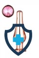 Plug - stożek analny, kolor różowego złota "M"
