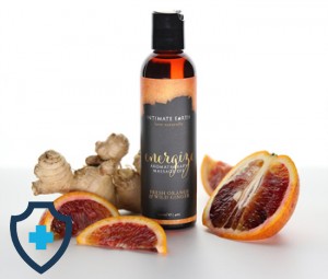 Intimate Earth - Organiczny olejek do masażu - pomarańcza i imbir, 120 ml