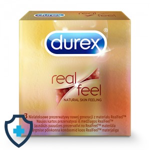Nielateksowe prezerwatywy Durex real feel, 3 szt. 