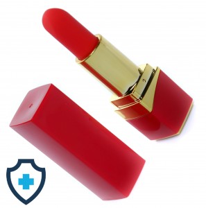 Czerwona szminka -  mini wibrator z magnetyczną ładowarką