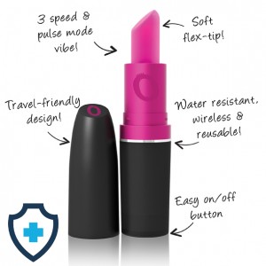 Mini wibrator szminka - dyskretny i oryginalny - kolor różowy