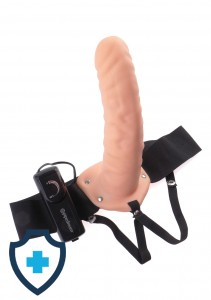 Pusty strap on z wibracjami, realistyczna sex proteza, 20 cm