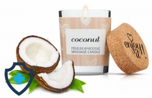 Świeca do masażu z feromonami - kokosowa