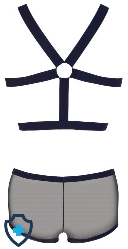 Męski harness połączony z szortami - wetlook
