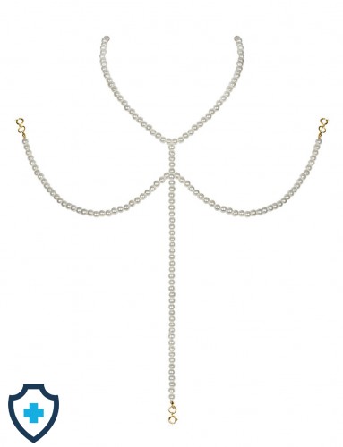 Perłowy, delikatny naszyjnik - biżuteria do bielizny seks shop kraków