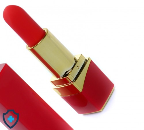 Czerwona szminka -  mini wibrator z magnetyczną ładowarką seks shop kraków