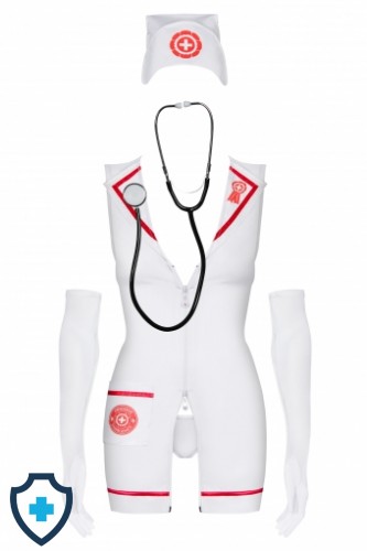 Seksowny kostium pielęgniarki + stetoskop
