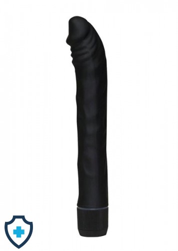 Klasyczny, czarny wibrator - długości 19 cm 