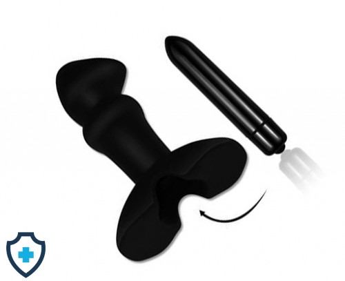 Wibrujący masażer prostaty, plug w kolorze czarnym