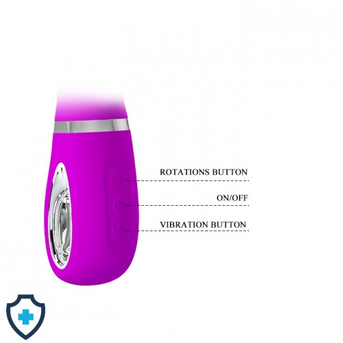 Rotujący wibrator w kolorze purpurowym