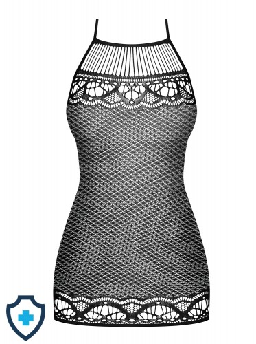 Seksowna, prześwitująca sukienka z miękkiej siateczki