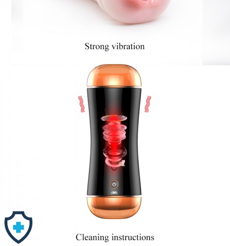 Masturbator - usta i wagina z sensorem ruchu i dzwiękiem