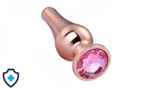 Plug - stożek analny, kolor różowego złota "M"