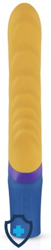 Żółty wibrator stymulujący punkt G z ciekawą fakturą