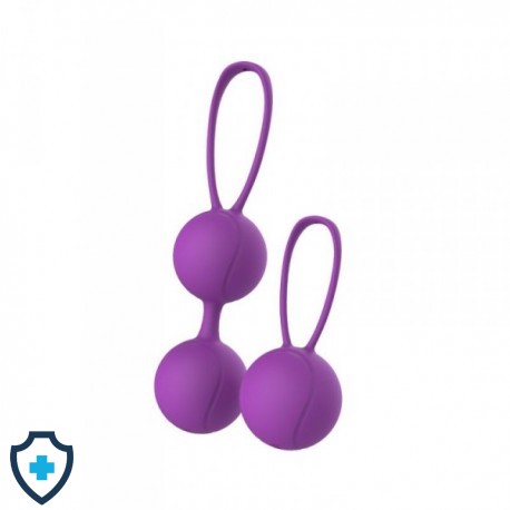 Zestaw 2 purpurowych kulek gejszy do ćwiczeń mięśni Kegla