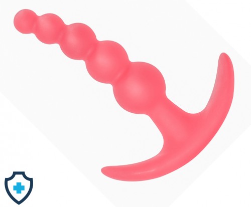 Progresywna sonda analna z wygodną kotwiczką w różowym kolorze seks shop kraków