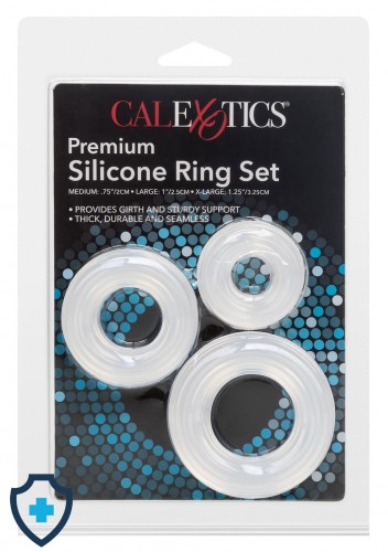 Zestaw 3 silikonowych ringów erekcyjnych, elastyczne pierścienie