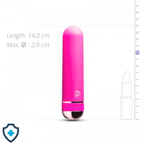 Subtelny, miniaturowy wibrator - 10 trybów, różowy